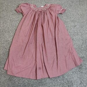 Sweet Angela by Rosalina Nightgown Girls Size 4T Red Gingham Smocked Puff Sleeve